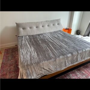 West elm Crinkle Velvet Duvet Cover